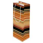 Gift Bag-Stripes Wijn Cadeautas (Voorkant Gekanteld)