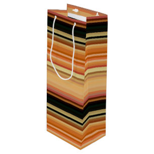 Gift Bag-Stripes Wijn Cadeautas