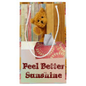 Gift Bag Teddy Bear voelt zich beter zonneschijn Klein Cadeauzakje (Achterkant)