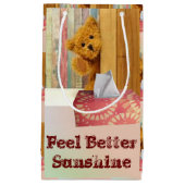 Gift Bag Teddy Bear voelt zich beter zonneschijn Klein Cadeauzakje (Voorkant)