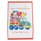 Gift Bag Truck Hearts Medium Cadeauzakje (Achterkant)