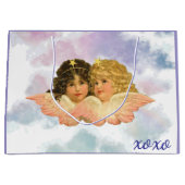 GIFT BAG TWIN ANGELS IN PASTELS  GROOT CADEAUZAKJE (Voorkant)
