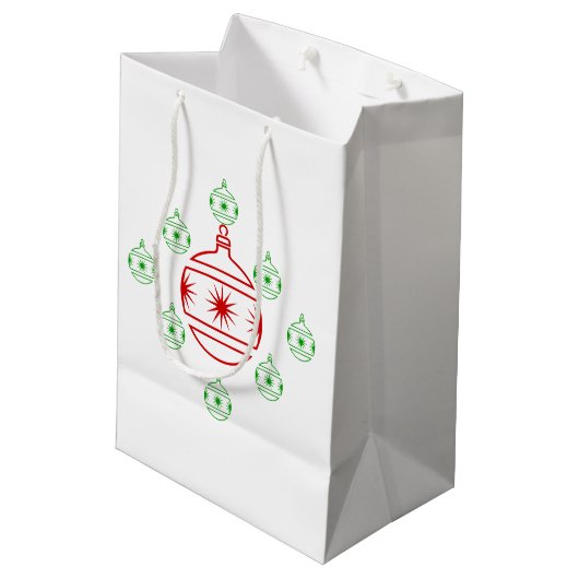 Gift Bag - VakantiegisterOrnamenten Medium Cadeauzakje (Achterkant Gekanteld)