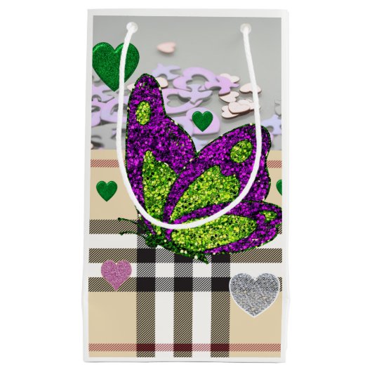 Gift Bag Valentijns Butterfly Klein Cadeauzakje (Voorkant)