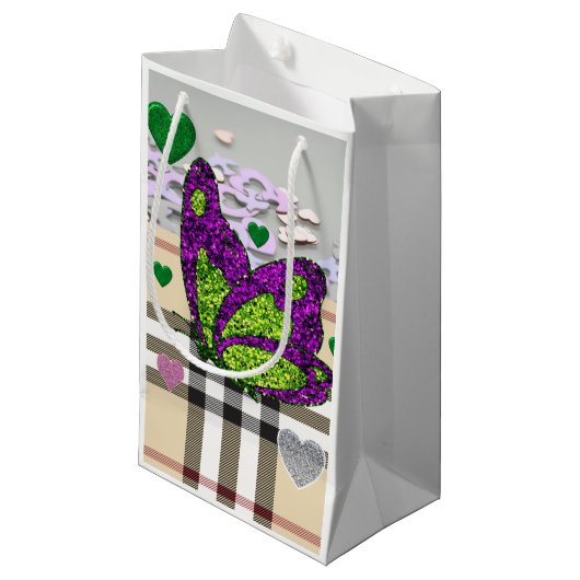 Gift Bag Valentijns Butterfly Klein Cadeauzakje (Voorkant Gekanteld)