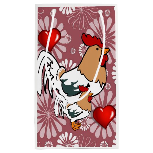 Gift Bag Valentijns Chicken Klein Cadeauzakje (Achterkant)
