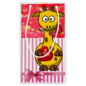 Gift Bag Valentijns Giraffe Klein Cadeauzakje (Achterkant)