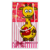 Gift Bag Valentijns Giraffe Klein Cadeauzakje (Voorkant)