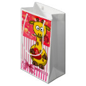 Gift Bag Valentijns Giraffe Klein Cadeauzakje (Voorkant Gekanteld)