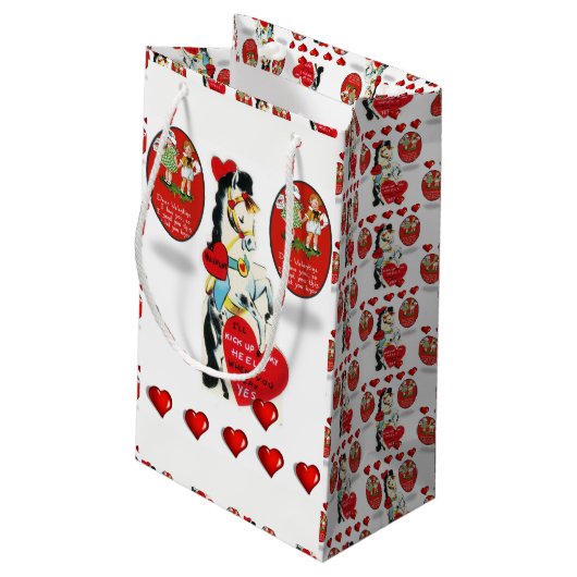 Gift Bag Valentijns Klein Cadeauzakje (Achterkant Gekanteld)