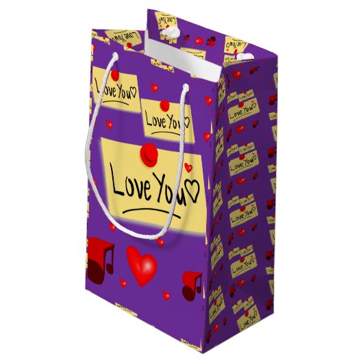 Gift Bag Valentijns Klein Cadeauzakje (Achterkant Gekanteld)