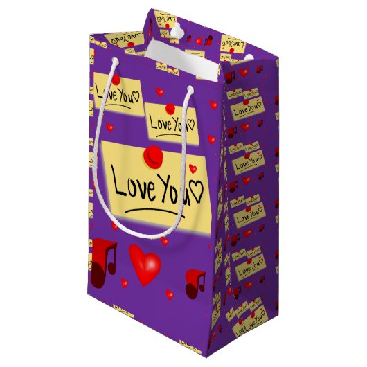 Gift Bag Valentijns Klein Cadeauzakje (Voorkant Gekanteld)