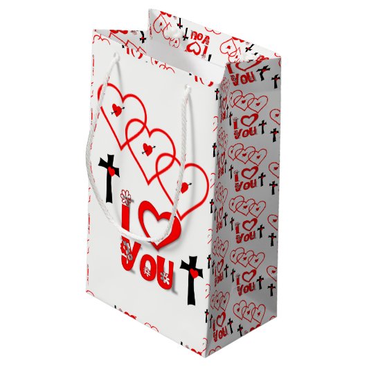 Gift Bag Valentijns Klein Cadeauzakje (Achterkant Gekanteld)