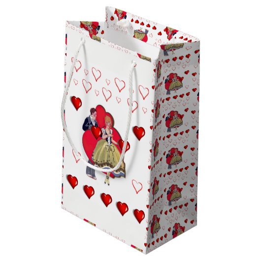 Gift Bag Valentijns Klein Cadeauzakje (Achterkant Gekanteld)