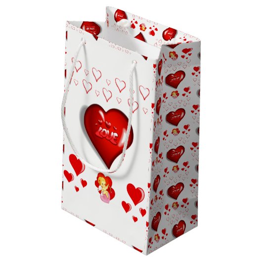 Gift Bag Valentijns Klein Cadeauzakje (Achterkant Gekanteld)