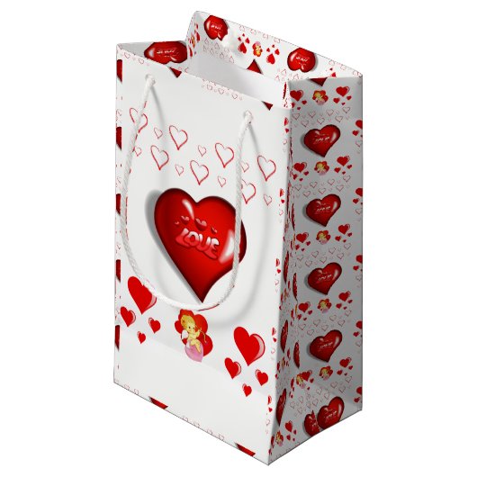 Gift Bag Valentijns Klein Cadeauzakje (Voorkant Gekanteld)