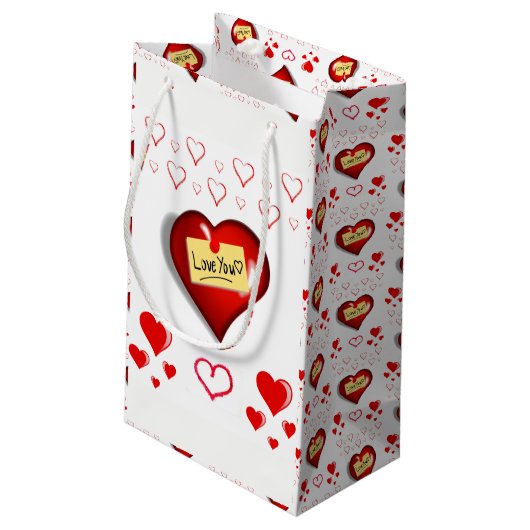 Gift Bag Valentijns Klein Cadeauzakje (Achterkant Gekanteld)