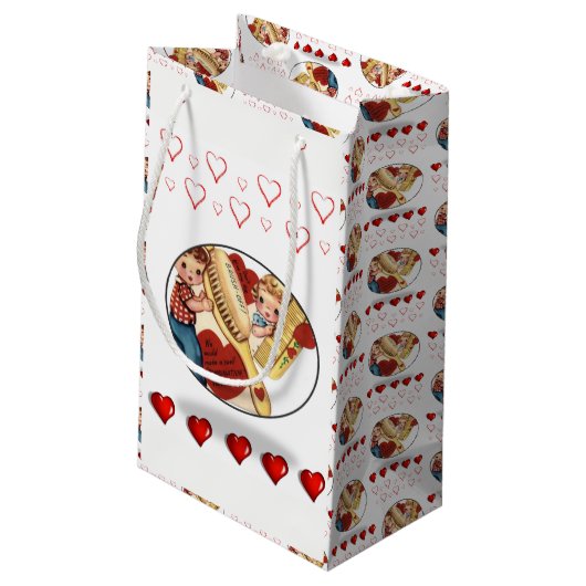 Gift Bag Valentijns Klein Cadeauzakje (Achterkant Gekanteld)