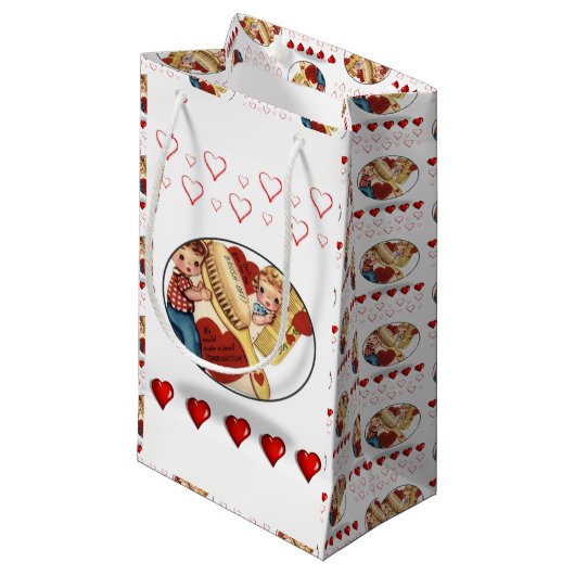 Gift Bag Valentijns Klein Cadeauzakje (Voorkant Gekanteld)