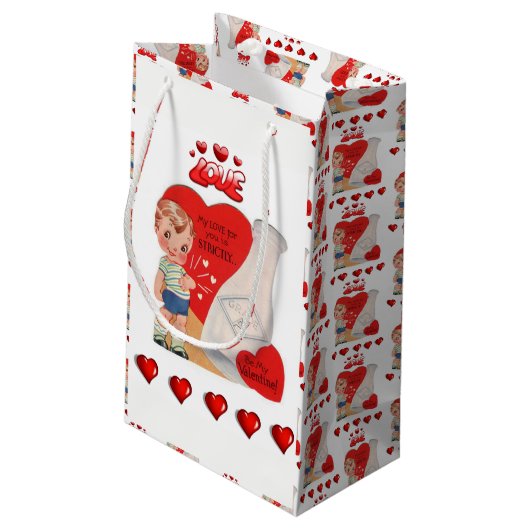 Gift Bag Valentijns Klein Cadeauzakje (Achterkant Gekanteld)