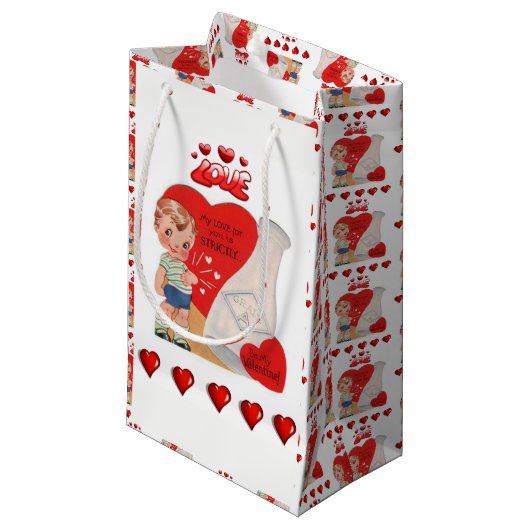 Gift Bag Valentijns Klein Cadeauzakje (Voorkant Gekanteld)