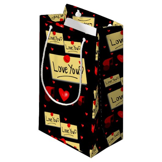 Gift Bag Valentijns Klein Cadeauzakje (Voorkant Gekanteld)