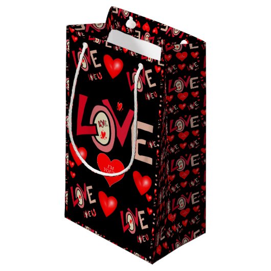 Gift Bag Valentijns Klein Cadeauzakje (Voorkant Gekanteld)