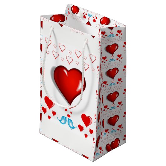Gift Bag Valentijns Klein Cadeauzakje (Voorkant Gekanteld)