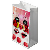 Gift Bag Valentijns Ladybug Klein Cadeauzakje (Voorkant Gekanteld)