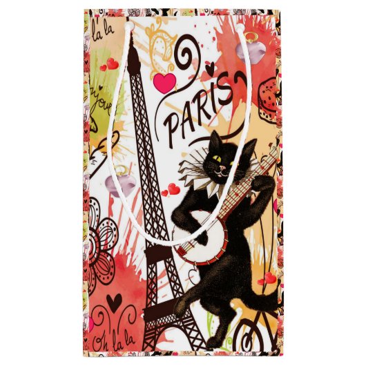 Gift Bag Valentijns Parijs Frankrijk Klein Cadeauzakje (Achterkant)