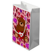 Gift Bag Valentijns Teddy Bear Klein Cadeauzakje (Achterkant Gekanteld)
