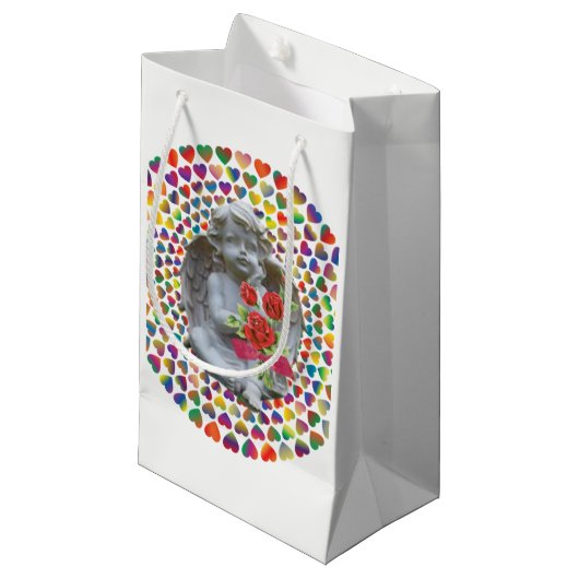 Gift Bag Valentijnse Angel Klein Cadeauzakje (Voorkant Gekanteld)