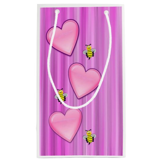 Gift Bag Valentijnse bumblebee Klein Cadeauzakje (Achterkant)