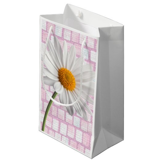 Gift Bag Valentijnse Daisy Klein Cadeauzakje (Voorkant Gekanteld)