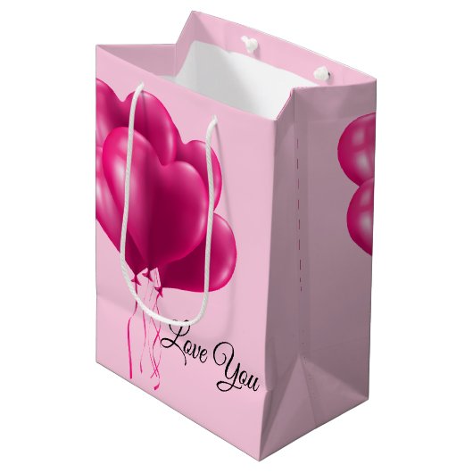 Gift Bag van valentijns Medium Cadeauzakje (Voorkant Gekanteld)