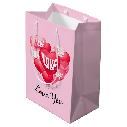 Gift Bag van valentijns Medium Cadeauzakje (Achterkant Gekanteld)