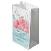 Gift Bag voor baby shower schattige aardbeien Klein Cadeauzakje (Voorkant Gekanteld)