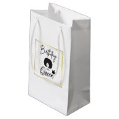 Gift Bag voor de Birthday Queen Klein Cadeauzakje (Achterkant Gekanteld)