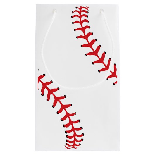 Gift Bag voor honkbal met softbal Klein Cadeauzakje (Achterkant)