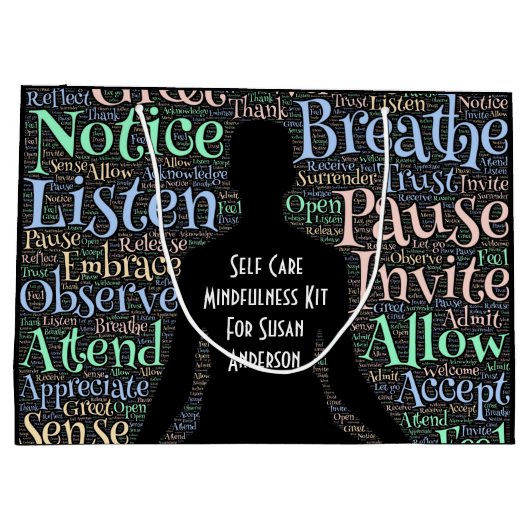 Gift Bag voor Self Care Mindfulness Kit Groot Cadeauzakje (Achterkant)