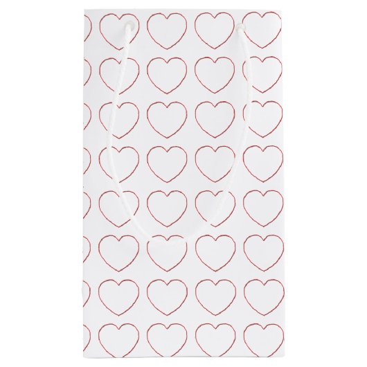 Gift Bag - Wire Lijst Hearts Klein Cadeauzakje (Achterkant)