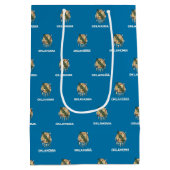 Gift Bag with flag of Oklahoma, USA Medium Cadeauzakje (Achterkant)