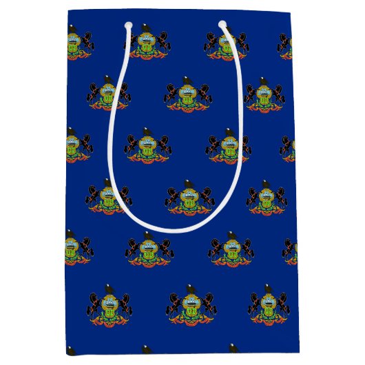 Gift Bag with flag of Pennsylvania, USA Medium Cadeauzakje (Voorkant)