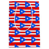 Gift Bag with flag of Puerto Rico, USA Medium Cadeauzakje (Voorkant)