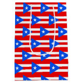 Gift Bag with flag of Puerto Rico, USA Medium Cadeauzakje (Achterkant)