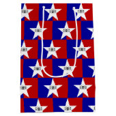 Gift Bag with flag of San Antonio, USA Medium Cadeauzakje (Achterkant)