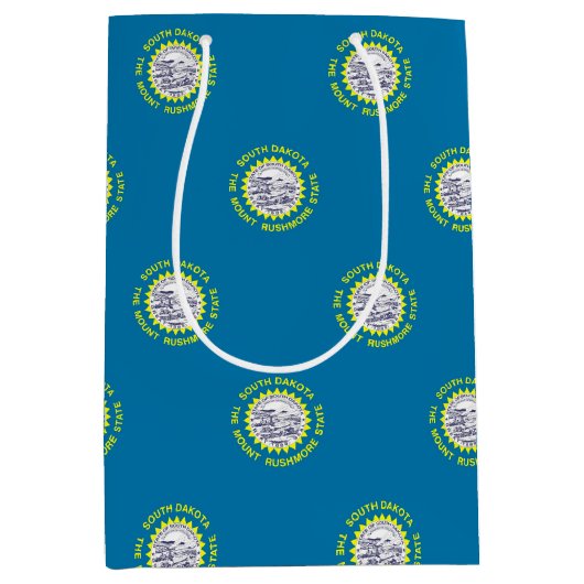 Gift Bag with flag of South Dakota, USA Medium Cadeauzakje (Voorkant)