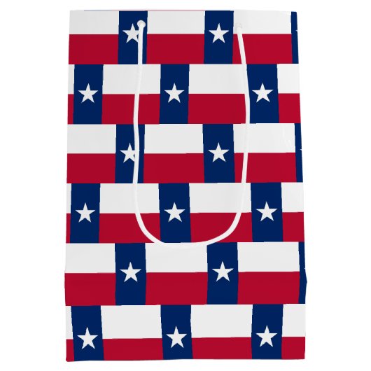 Gift Bag with flag of Texas, USA Medium Cadeauzakje (Achterkant)