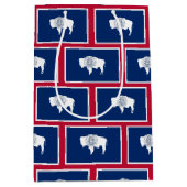 Gift Bag with flag of Wyoming, USA Medium Cadeauzakje (Voorkant)