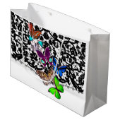 GIFT BAGS ANTIEK LACE EN BUTTERFLIES GROOT CADEAUZAKJE (Voorkant Gekanteld)